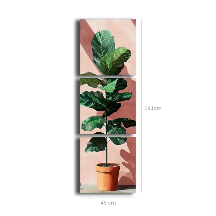 Wallity Pintura Decorativa en Lienzo 3 Piezas Multicolor